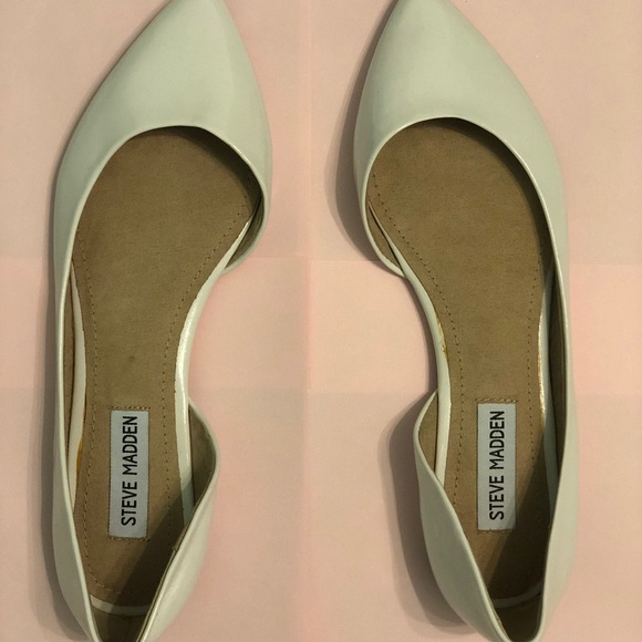 Steve Madden Shoes - White Pointed-Toe Flats by Steve Madden